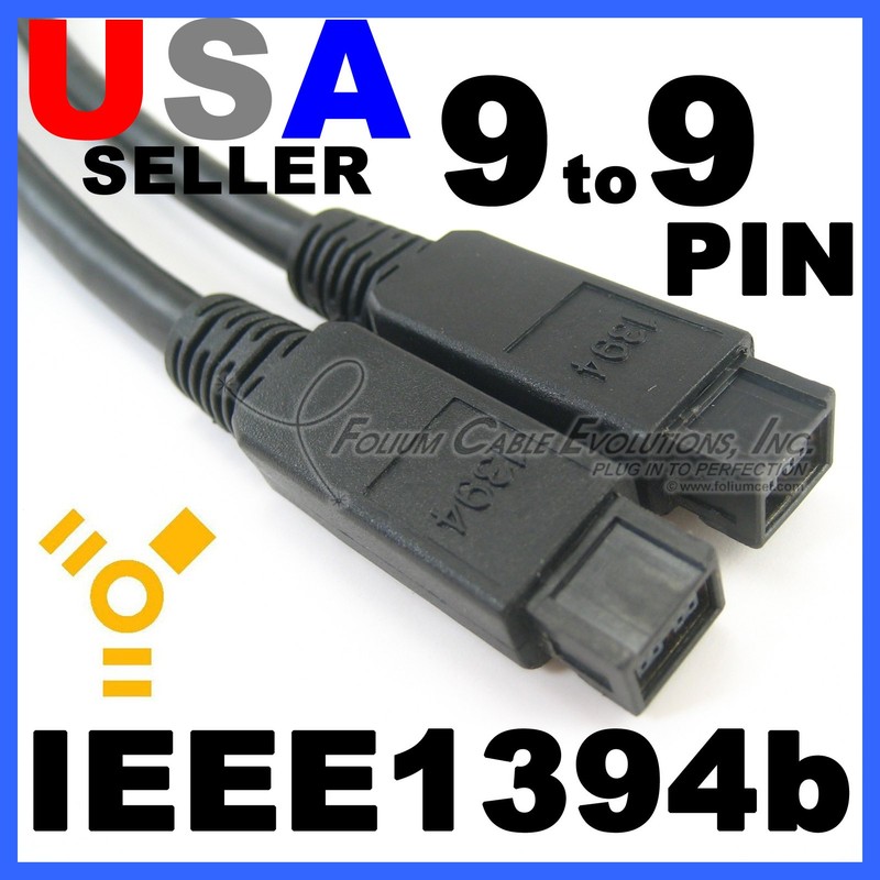 Cable Builders Firewire 800 400 Cable 9 Pin to 9