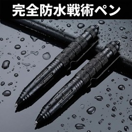 Multifunctional Pen, Lightweight, Luxurious, Easy to Write, Tactical Pen, Ballpoint Pen, Aluminum Alloy, Thick Black, Pocket Size, For Daily Use, Disasters, Outdoors, Spare Pen Included