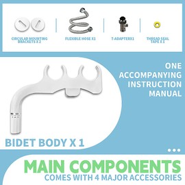 GDHeHKJi Ultra-Thin Slim Bidet - Non-Electric Cold Water Bidet Attachment