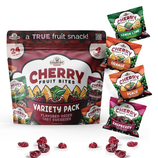Country Spoon Cherry Fruit Bites Variety 24 Pack For Kids