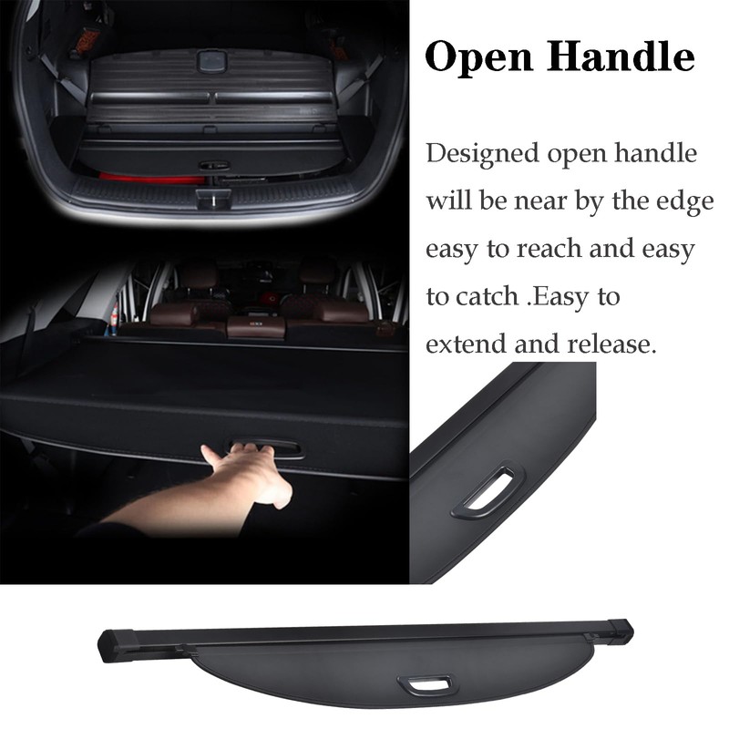 Vesul Retractable Cargo Cover Waterproof Cargo Shade Compatible with Hyundai