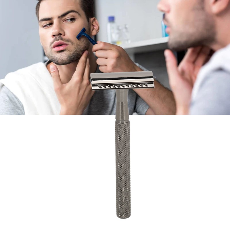 Manual Pocket Beard Trimmer Metal Vintage Double Sided Manual Facial