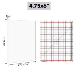 BAOFALI 6Pcs/Set 4.75x6inch Multi-Use Non-Slip Sticky Mats Fit in Stamp Positioning Tool Set,Photopolymer Grip Mat with Printed Guides in Placeholding Stencil in Place Crafts Scrapbooking Fixed Mat.