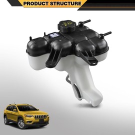 CNNELL Radiator Coolant Reservoir Expansion Tank Overflow Bottle Compatible with Dodge Durango 2016-2024, Fit Jeep Grand Cherokee 2016-2021 CH3014165, 68249136AA