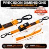 RoofPax Premium 2'' x 10" Retractable Ratchet Straps 4 Pack