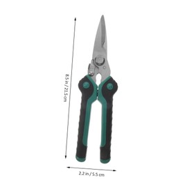 TEHAUX 1Pc Non Skid Multi Functional Electronic Scissor for Wire Stripping and Cutting Light Green Comfortable Handle High Hardness Safety Lock Feature for Home Use