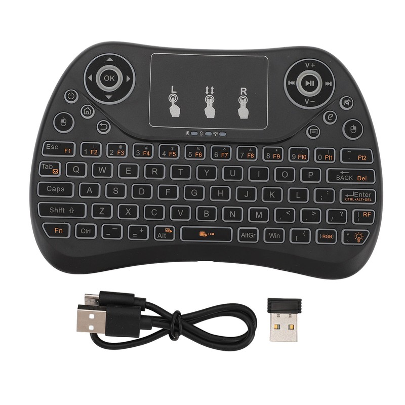 Mini Wireless Keyboard Touchpad Combo ABS Rechargeable Portable Remote Control