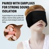 Sleep Mask, Eye Mask for Sleeping with Heads Adjustable, Earmuffs