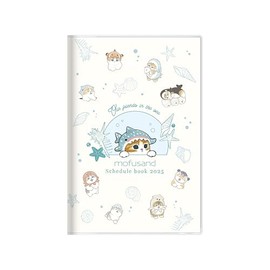 Sunstar Stationery mofusand 2025 Monthly Notebook, B7, Whale Shark Nyan S2958520