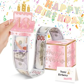 Money Gifts Birthday Surprise Box, DIY Money Gifts Surprise Box, Money Gifts Packaging, Happy Birthday Gift Box, Money Gift Packaging for Your Family, Children, Friends (Pink)