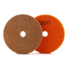 HOMESOM 5 inch Polishing Pads Wet Use Sanding Disc Concrete Granite Marble Cleaning Buffing Wheel Grit 300