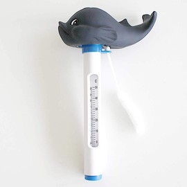 bevo Vertriebs GmbH PO-0181035 4260353191336 Pool Thermometer Black Whale, Approx. 21.5 cm H