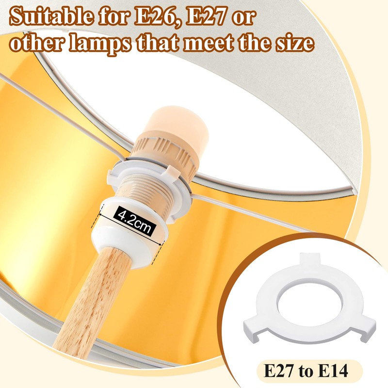 Weewooday 2 Pack Beige Lampshade for Ceiling 12" Modern Golden