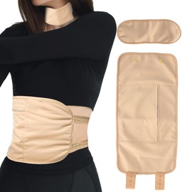 DANLIKT Castor Oil Pack, Reusable Castor Oil Pack Wrap Organic with Velcro Waist Belt for Liver Detox, Castor Oil Pack Kit (Oil Not Included)