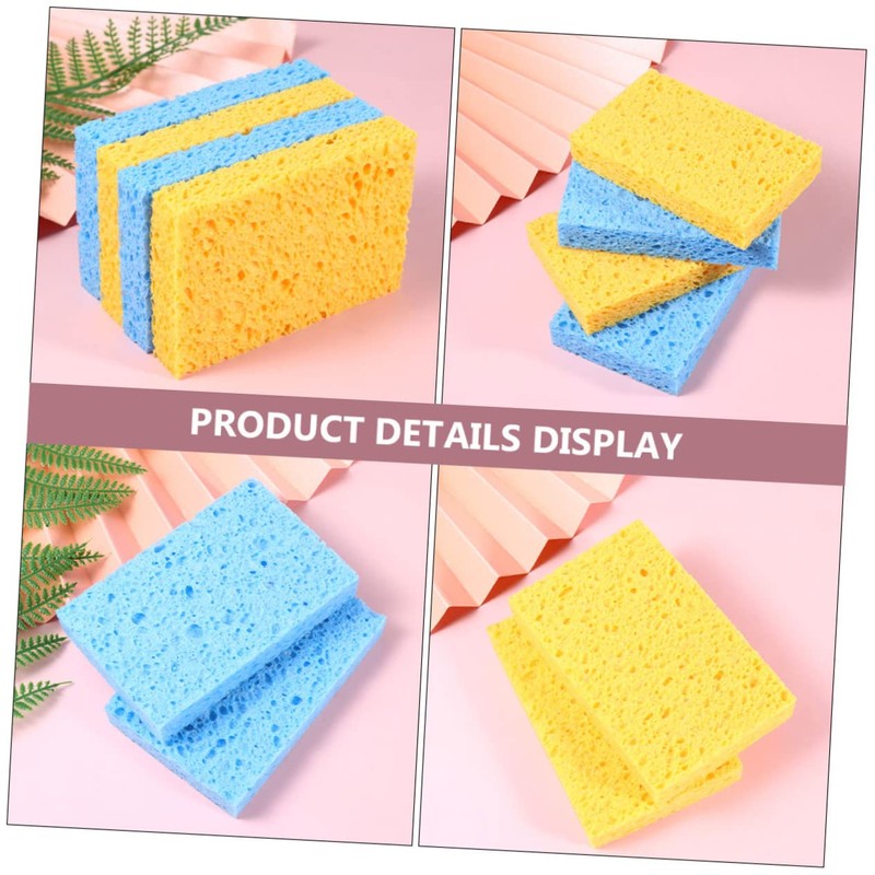 ORFOFE 6pcs Multi-Functional Cleaning Sponge Wiping Sponge for Tableware Kitchen
