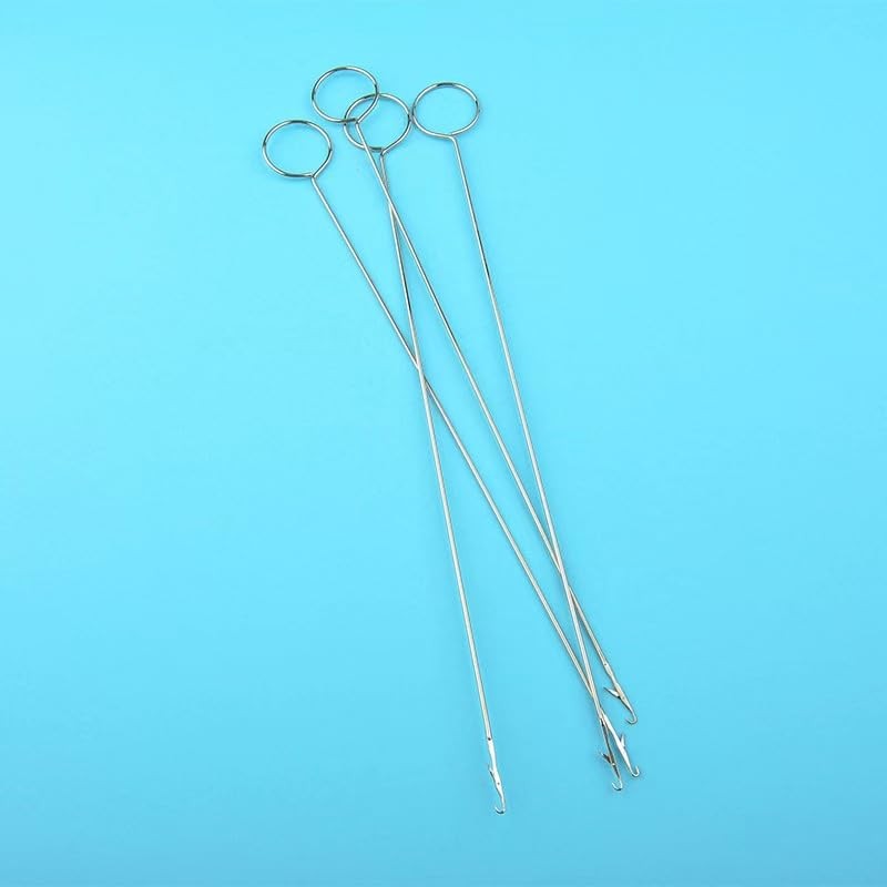 2Pcs Silver Sewing Loop Turner Hook, Stainless Steel Loop Turner