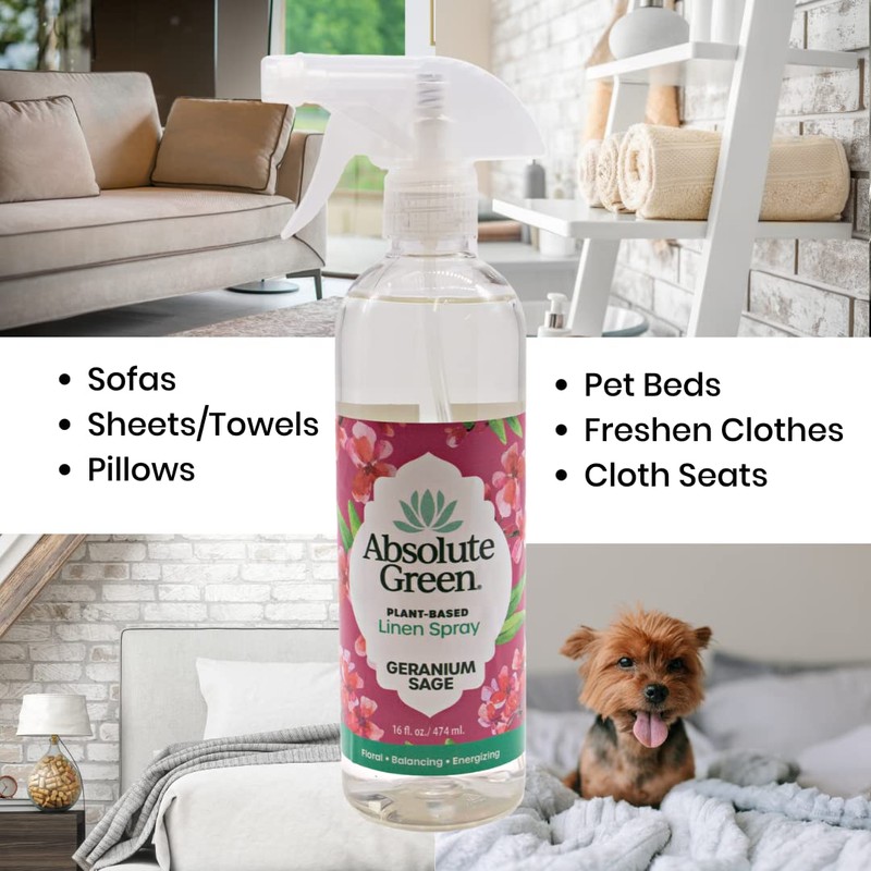 Absolute Green Linen and Fabric Spray, Fabric Freshener, Sheets, Towels,