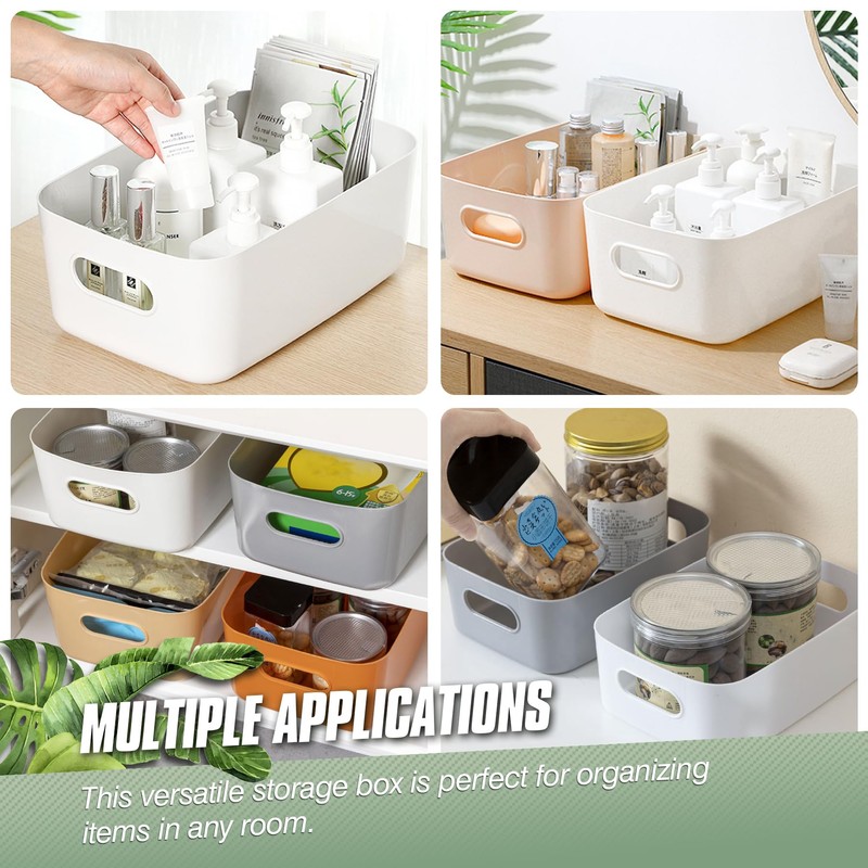 Vivikivi Pack of 6 Storage Boxes, Plastic Organiser Box with