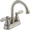 DELTA FAUCET Peerless Claymore Centerset Bathroom Faucet, Brushed Nickel Bathroom