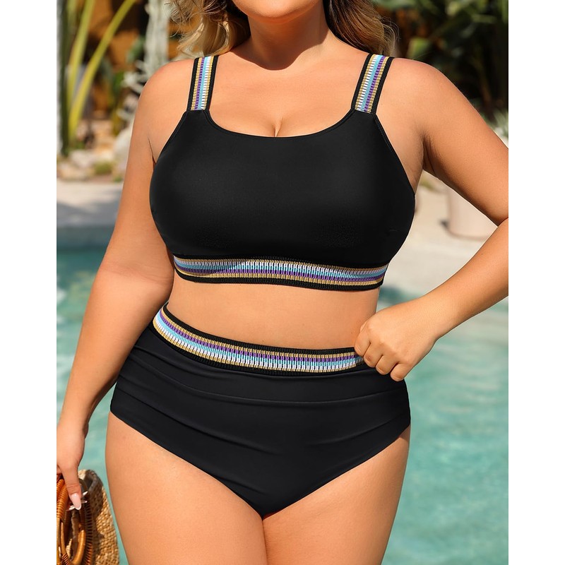 Daci Women Two Piece Plus Size Bikini - High Waisted