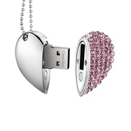 Garrulax USB Stick, Premium USB 2.0, Diamond Heart Shape 8GB / 16GB / 32GB / 64GB USB Flash Drive Waterproof Memory Stick Memory Stick High Speed Transfer