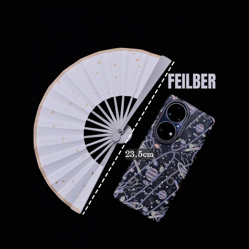 FEILBER 5.5" Titanium Folding Fan Kung Fu Fan Hand Held