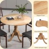 Costway Wooden Dining Table Kitchen Round Dining Table Dining Room