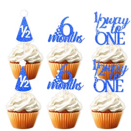 S-Cp-0663 ce Cream Fruit Dessert Cupcake Topper Colorful Glitter Happy Birthday Sensory Pop Game Theme Decor Supplies Baby Shower Boys Girls Birthday Party Decorations