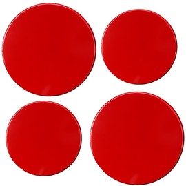 Reston Lloyd, Burner Covers For Electric Stovetop, Decorative Lightweight Tin Covers, Set of 4 (2-8 inch & 2-10 inch), Conceals Messy Drip Pans, Red