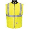 Bulwark Men's Hi-vis Insulated Vest with Reflective Trim, Yellow/Green, X-Large