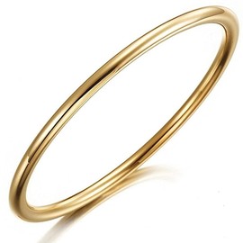 Bangle Real 18k Yellow Gold Filled Solid Ladies Statement Cuff Bracelet Sz 80mm