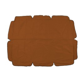 QANYEGN Outdoor Swing Canopy Replacement, Silver Coated Oxford Fabric, Waterproof Adjustable Canopy for Garden Patio(Coffee Color)