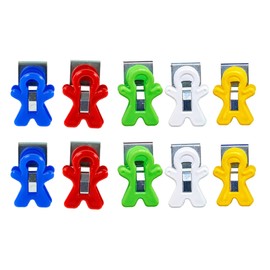 The Pencil Grip Magnet Man People Shaped Magnet Clips, Assorted Color, Set of 10 TPG-13210
