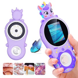 200X LED Digital Pocket Microscope, Ashfly 2.0-inch IPS Screen Fixed Focus Lens Magnifier, Portable Science Experiments, Portable Pocket Microscope Gift for Children Ages 3-12