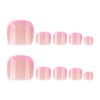 Press on Toenails Pink French Tips Fake Toe Nails Nude