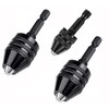RZJZGZ 3 Pcs Keyless Drill Chuck Bit 1/4 Inch Hex