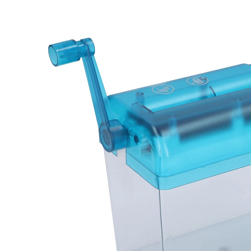 Small Paper Shredder, Hand Shredder Portable Premium Material Fully Transparent