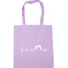 Hippowarehouse Basketball heartbeat Tote Shopping Gym Beach Bag 42cm x38cm,