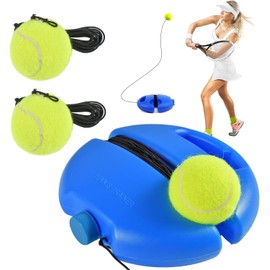 Tennis Trainer Tennis Trainer Set Trainer Baseboard with 2 Rebound Balls Tennis Trainer Elastic Band Exercise Ball Self-Study Tennis Exercise Training Tool for Adults Children Players Beginners