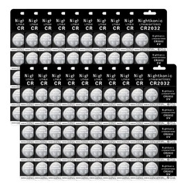 Nightkonic 100 pcs Pack - CR2032 Battery 3 Volt Lithium Coin Cell 2032 Batteries