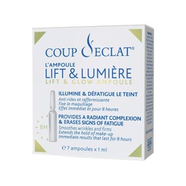 Coup d'Eclat Lift & Glow Ampoules - Illuminating and Firming Treatment with Hyaluronic Acid Serum for Face, Hydrating Face Serum for Dry Skin, Reduces Fatigue & Boosts Radiance, 7 Ampoules