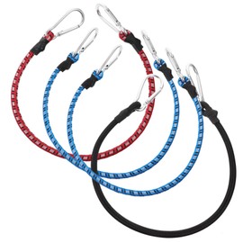 SUPVOX 4pcs Pack Elastic Rope Awning Heavy Duty Bungee Cords Clear Overlanding Sealer Reusable Bags Camping Tarp Clips Seat Luggage Duvet Storage Bags Pole Gazebo Gear Latex Silk