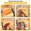 EZTICO Index Cutting Boards Bundle & Kitchen Shears, 4pcs Bamboo