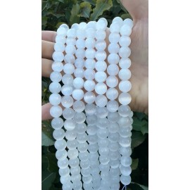 Wholesale Lot 3 Strands 10mm Natural Selenite Beads Crystal Healing 15.5"