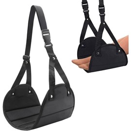 Travel Foot Rest Hammock for Airplane & Office, Adjustable Foot Hammock Under Desk, Adjustable Folding Hanging Foot Hammock Under Desk Portable Foot Hammock for Office Home Airplane Travel Car