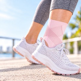 Adjustable Thin Ankle Support Brace for Running & Cycling – Breathable Lightweight Sports Ankle Guard