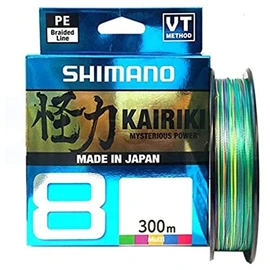 SHIMANO Line Kairiki 8, 300 m, 0.19 mm, 12.0 kg, Multi C
