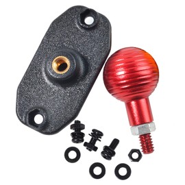 HYS CB/Ham Radio & Scanners Mounting Brackets Holder with Aluminum Ball Adapter with 1/4"-20 Threaded Hole with B Size 1" Ball, Compatible with RAM Mount B Size 1" Ball Components