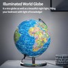 Waldauge Illuminated World Globe with Stand, 9" Earth Globes with