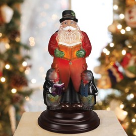 Old World Christmas Caroling Santa Glass Night Light Figurine 529773 New